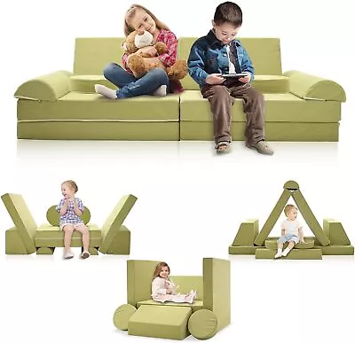 NAIZEA Kids Couch Play Set10PCS Modular Kids Sofa Couch Nugget Couch Playhouse • $118.99