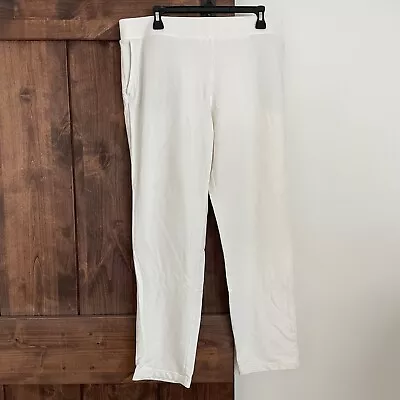 J. Jill Pure Jill Women's White Slim Leg Pull On Pants Size Large Pima Cotton • $19.99