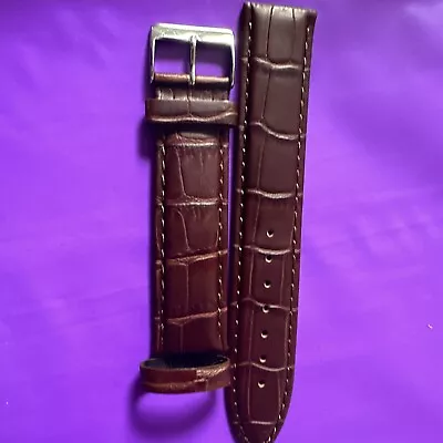 £2.99 • Buy Mens Genuine Leather Watch Strap Twister Red Black Brown 20mm UK