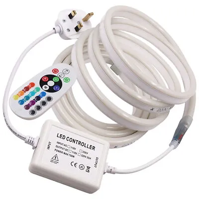 £137.99 • Buy 220V 240V LED Neon RGB Flex Rope Light Strip Flexible Indoor Outdoor Lighting