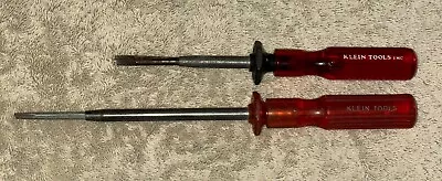 Vintage Klein Tools USA 611-6 & 661-4 Sliding Wedge Slotted Screwdriver Lot Of 2 • $26