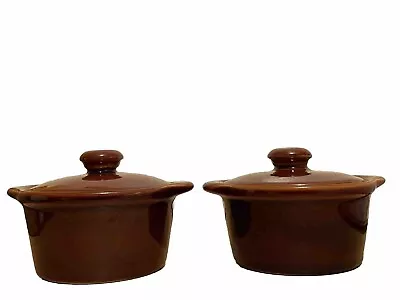 (2) T.G. Green Keystone Ware Church Gresley England LIDED Small Casserole Dishes • $20.95