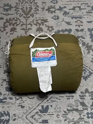 Vintage Coleman Sleeping Bag Flannel Lining Improved Dacron 88 Heavy Duty Zipper • $69.99