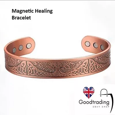 Tree Of Life Copper Magnetic Bangle Bracelet Pain Relief Arthritis Health • £5.75