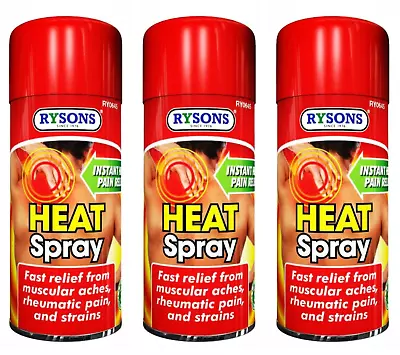 3 X Deep Heat Spray Gym Sports Sprains Injury Deep Muscular Fast Pains Relief • £8.99