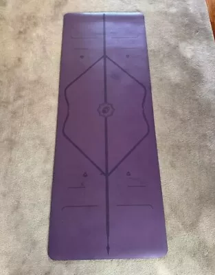 Liforme Yoga Mat Purple Earth  With Carry Bag - Natural Rubber - Eco Friendly • £70