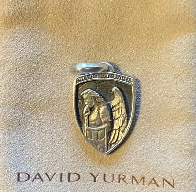 $125 • Buy David Yurman Sterling Silver Saint St Michael Amulet Pendant