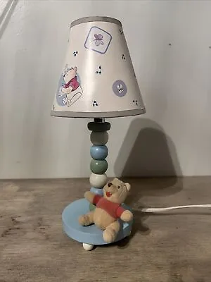 Classic Winnie The Pooh Lamp Wooden Nursery Kids Room Vintage RARE • $20