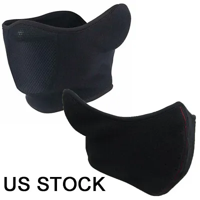 Motorcycle Bike Cycling Winter Half Face Cover Mask Ski Snow Fleece Neoprene US • $7.99