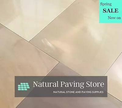 Raj Green Sandstone Smooth Honed Indian Patio Natural Paving Slabs 600x900 19sqm • £2