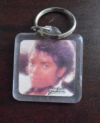 Vintage 1980s Plastic Michael Jackson Keychain Thriller • $19