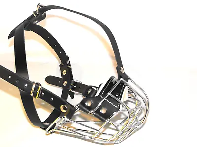£20.99 • Buy Strong Metal Wire Basket Dog Muzzle For Boxer And Other Dogs With Short Snout