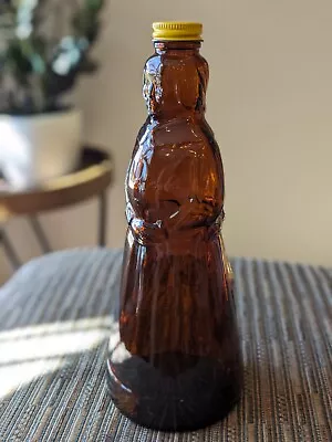 Vintage Mrs. Butterworth’s Syrup Glass Bottle 24 Oz. W/Metal Cap - Amber 10  • $12.50