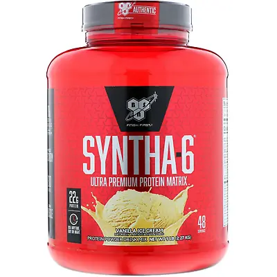 BSN Syntha-6 Ultra Premium Protein Matrix Vanilla Ice Cream 5.0 Lbs (2.27 Kg • $217.95
