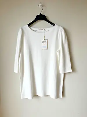 $24.35 • Buy 💖BNWT - ZARA HOME MINI DRESS / LONG TOP Off White / Cream Jersey Stretch MEDIUM