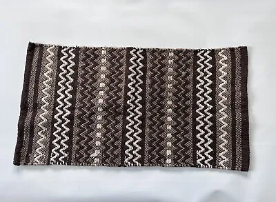 Brown Zigzag Patterned Rug 74cm By 40cm • £12
