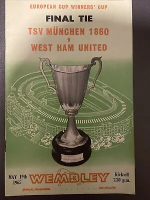 West Ham United V TSV Munchen 1860(ECWC Final 1965) 19/5/65 RS • £3.97