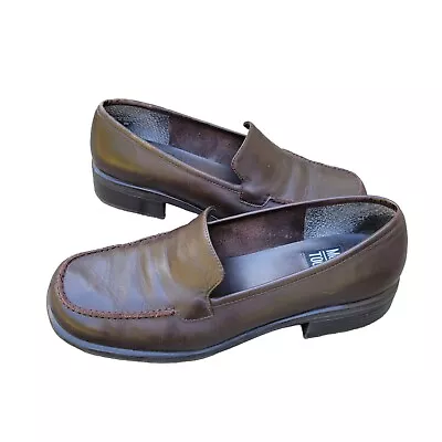 Mootsies Tootsies Size 8 M Women's Brown Leather Upper Low Heel Loafer Shoes. • $17.09
