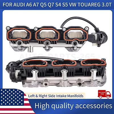 2x Intake Manifolds For Audi 3.0 TFSI S4 S5 A6 A7 Q5 Q7 06E133109 06E133110 • $194.37