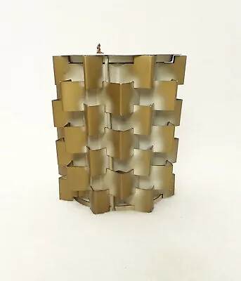 Vintage MCM Mid Century Gold Flush Mount Ceiling Light Fixture • $124.99