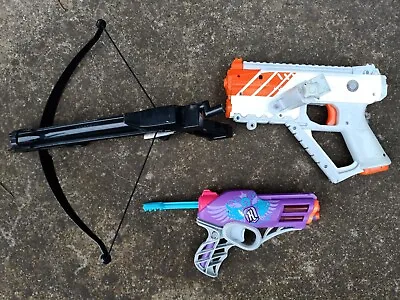 Nerf Rebel Anarchy Suckerdart Crossbow Skyrocket Recoil Laser Tag Toy Gun Bundle • $40