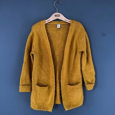 Girls Mustard Open Cardigan Top With Pockets Age 6 Years • £1.50