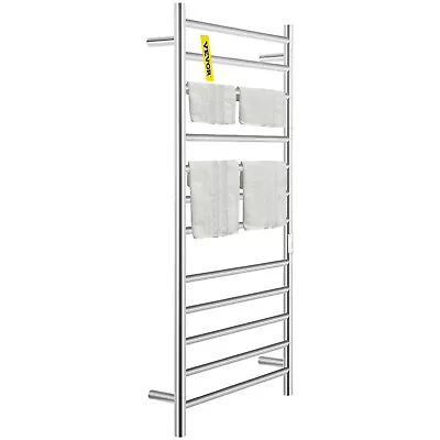 VEVOR Heated Towel Rack Towel Heater Warmer 12 Bars Stainless Steel Polished • $125.99