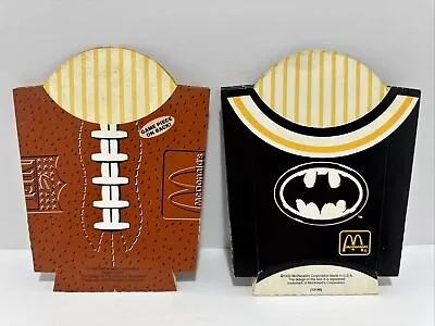 VINTAGE 1992/93 McDonald’s BATMAN/NFL Monopoly Large Fry See Pics! • $12