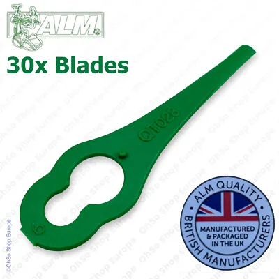 30x Plastic Cutting Blades Fits Qualcast Lawn Mower Trimlite 23 Cordless QT028 • £8.58