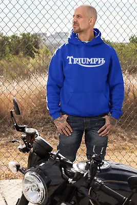 TRIUMPH MOTORCYCLES Dirt Bike Motocross   Heavy Blend™ Sweatshirt HOODED • $42.17