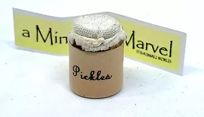 Dollhouse Miniature Pickles Stoneware China Storage Jar • $8.90