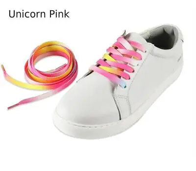 Multi-Colour Rainbow Shoe Laces Sneakers Trainers Boots Replacement Shoelaces • £2.98