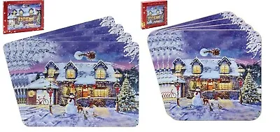 £5.95 • Buy The Magic Of Christmas Set Of 4 Placemats Dining Table Or Matching Coasters