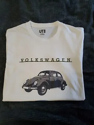 Uniqlo × Volkswagen VW Bug Beetle White Short Sleeve Shirt SZ Small  • $12.50