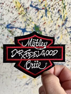 Motley Crue Iron On Patch Dr Feel Good Black Red White Vintage Embroidered • $5.99