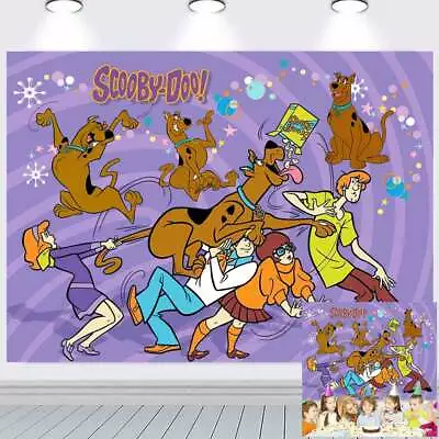 Scooby Doo Happy Birthday Backdrop Banner Background Vinyl Party Decor 7x5ft • $26.98
