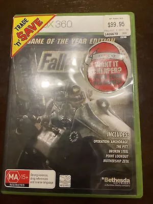 XBOX 360 Fallout 3 Game Of The Year PAL EU With Vault Dwellers Guide • $9.99