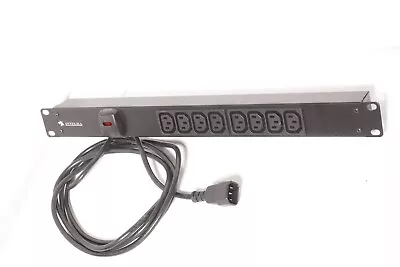 1u IEC 8 Way Rack Mount PDU MDU Mains Power Distribution Unit - SWITCHED • £17.50