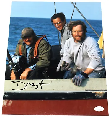 RICHARD DREYFUSS SIGNED 'JAWS' 11x14 MOVIE PHOTO MATT HOOPER ORCA AMITY JSA COA • $341.81