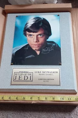 Mark Hamill Autographed STAR WARS Jedi Knight Luke Skywalker Photo Plaque • $699.99