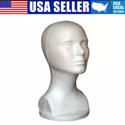 $10.71 • Buy Female Foam Mannequin Manikin Head Model Hat Wig Hair Display Stand Rack White