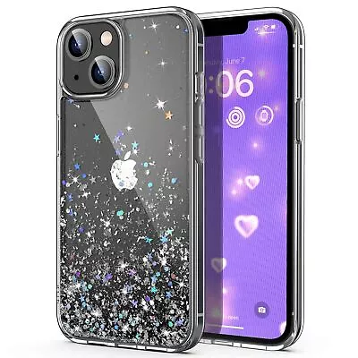 Ulak Compatible With Iphone 14 Plus Case For Women Girls Bling Sparkle Hard Bac • $48.19