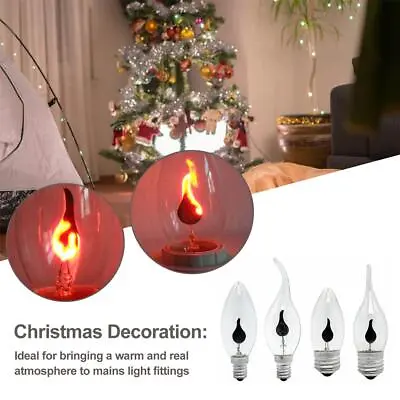 E14/E27 LED Flacker Fire Flame Candle Light Bulb Atmosphere Home Decor Lamp/ • $1.84