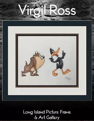 Virgil Ross Original Signed Model Sheet Drawing Daffy Duck Taz Devil Framed • $475