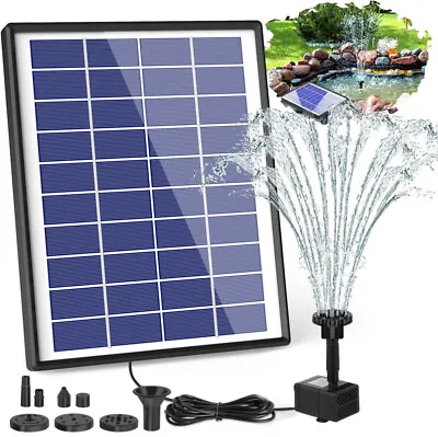 6.5W Solar Panel Powered Water Feature Pump Garden Pool Pond Aquarium Fountain • £19.69