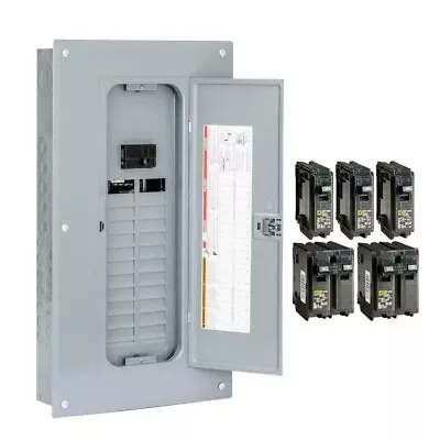 Square D 100 Amp 24-Space 48-Circuit Indoor Main Breaker Panel Box Load Center • $101.17