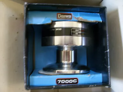 Vintage Daiwa 7000C Spool Spinning Fishing Reel Saltwater Silver Series With Box • $15