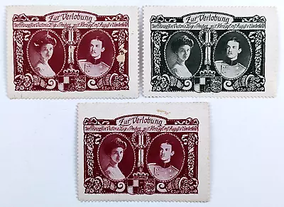 German Poster Stamps Princess Victoria Luise Prussia Engaged To Ernest Augustus • $5.10