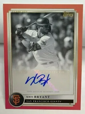 Kris Bryant 2022 Topps X Aaron Judge RED Autograph Auto #d 6/10 - GIANTS/ROCKIES • £188.20