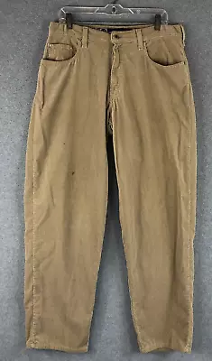 Vintage Levis Silvertab Jeans Mens 34x32 Brown Cords Pants Baggy Corduroy Grunge • $69.04